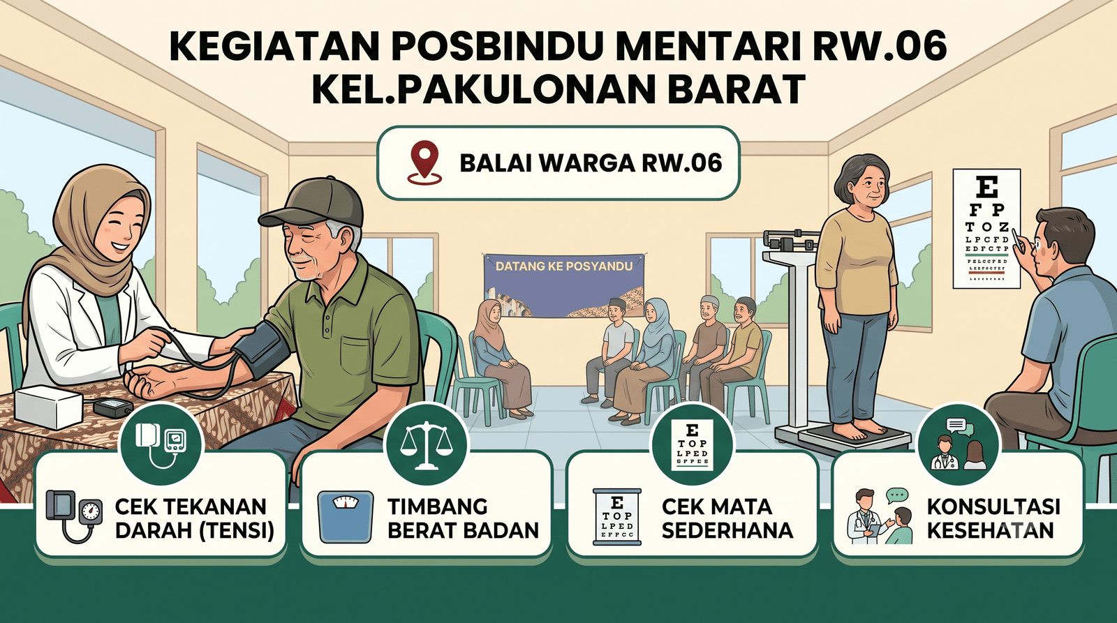 Kegiatan Posbindu Mentari RW.006